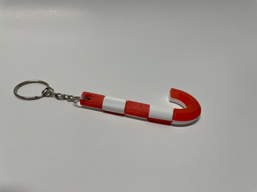 50x Candy Cane twisting fidget keychains.