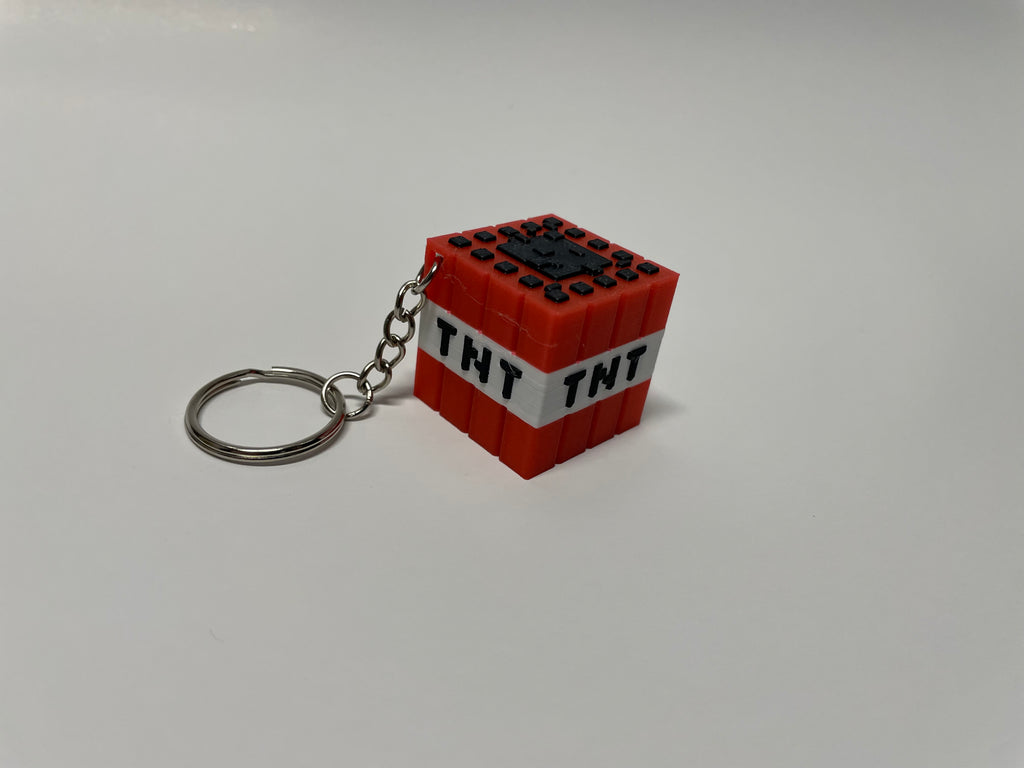 50x Minecraft Inspired TNT Kids Keychain