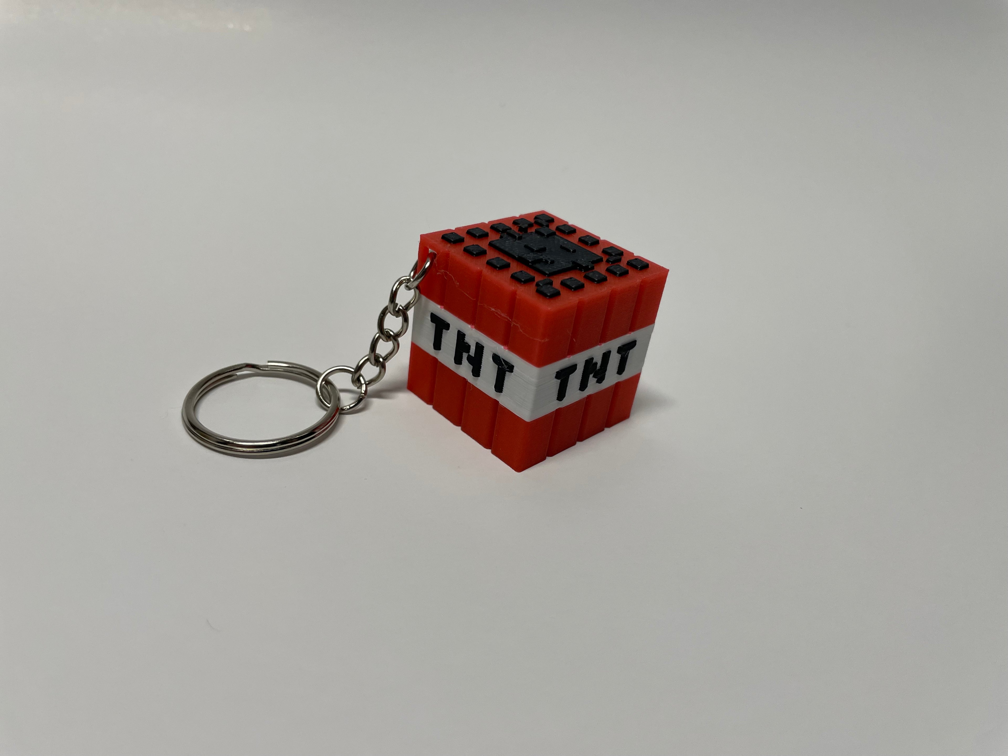 50x Minecraft Inspired TNT Kids Keychain